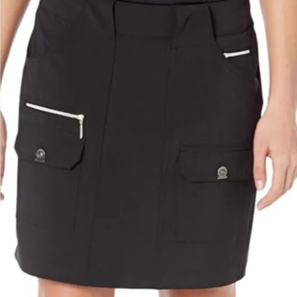 Jamie Sadock Skirt Womens Size 4 Black Front Zip Pockets NWT